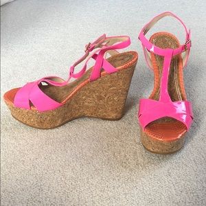 Juicy Couture Hot Pink Wedges